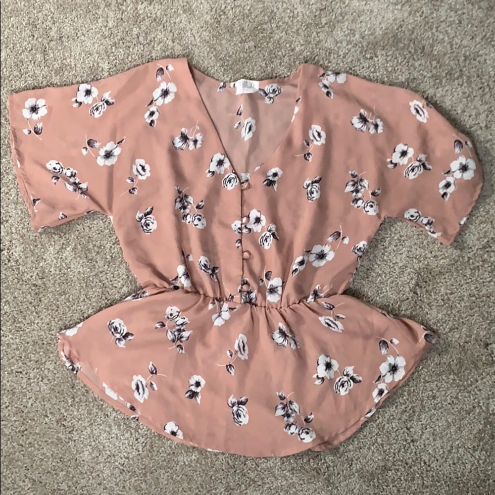 Floral peplum top
